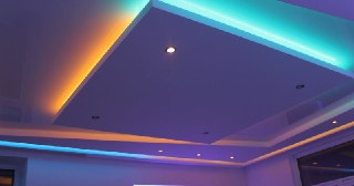 Натяжной потолок с подсветкой Долгопрудный, цена от 2070 руб.